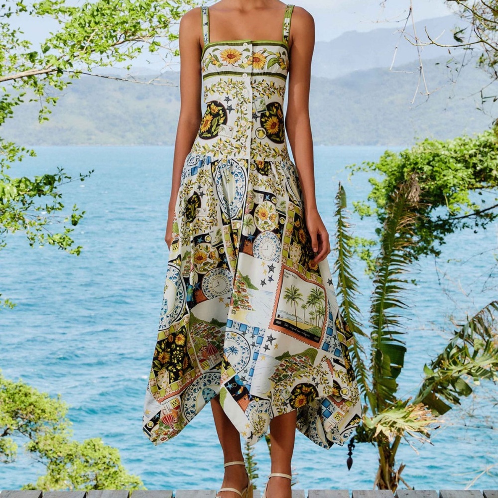 FARM Rio Multicolor Patchwork Dress